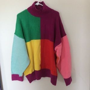 Fashion Nova Plus Size Color Block Sweater